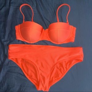 Old Navy Coral Pink strapless bikini